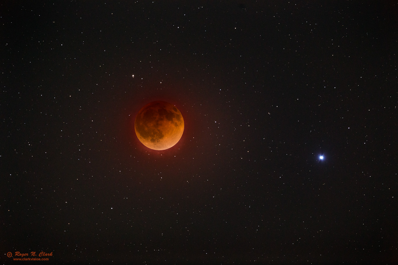 ClarkVision Photograph Lunar Eclipse Among the Stars in Virgo