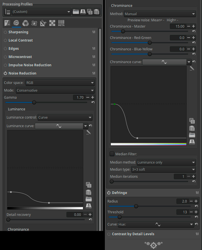 rawtherapee noise reduction