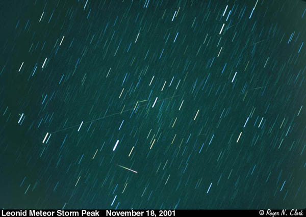 image leonids2001-RNC-3c.600.jpg is Copyrighted by Roger N. Clark, www.clarkvision.com