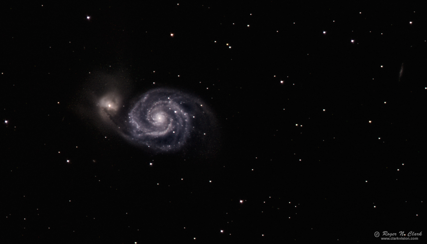 whirlpool galaxy in stars