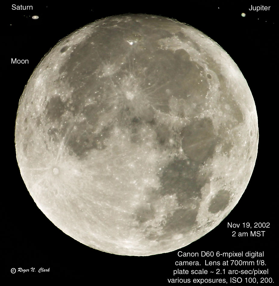 image moon_saturn_jupiter.d60.v1.jpg is Copyrighted by Roger N. Clark, www.clarkvision.com