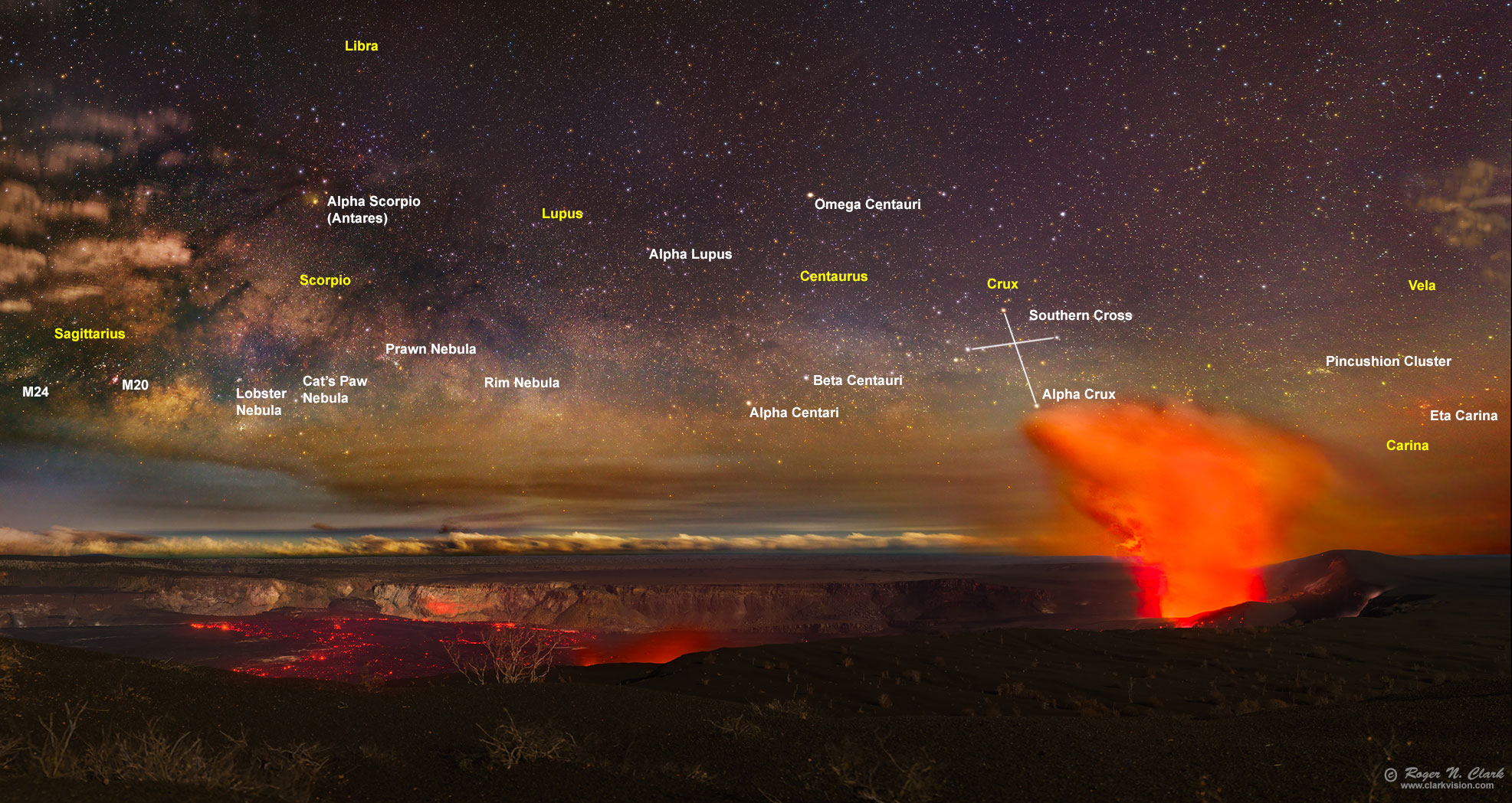 image kilauea-nightscape-rnclark-2026-04-23-r5-40mm-4C3A0431-562-f-1937s+labels.jpg is Copyrighted by Roger N. Clark, www.clarkvision.com